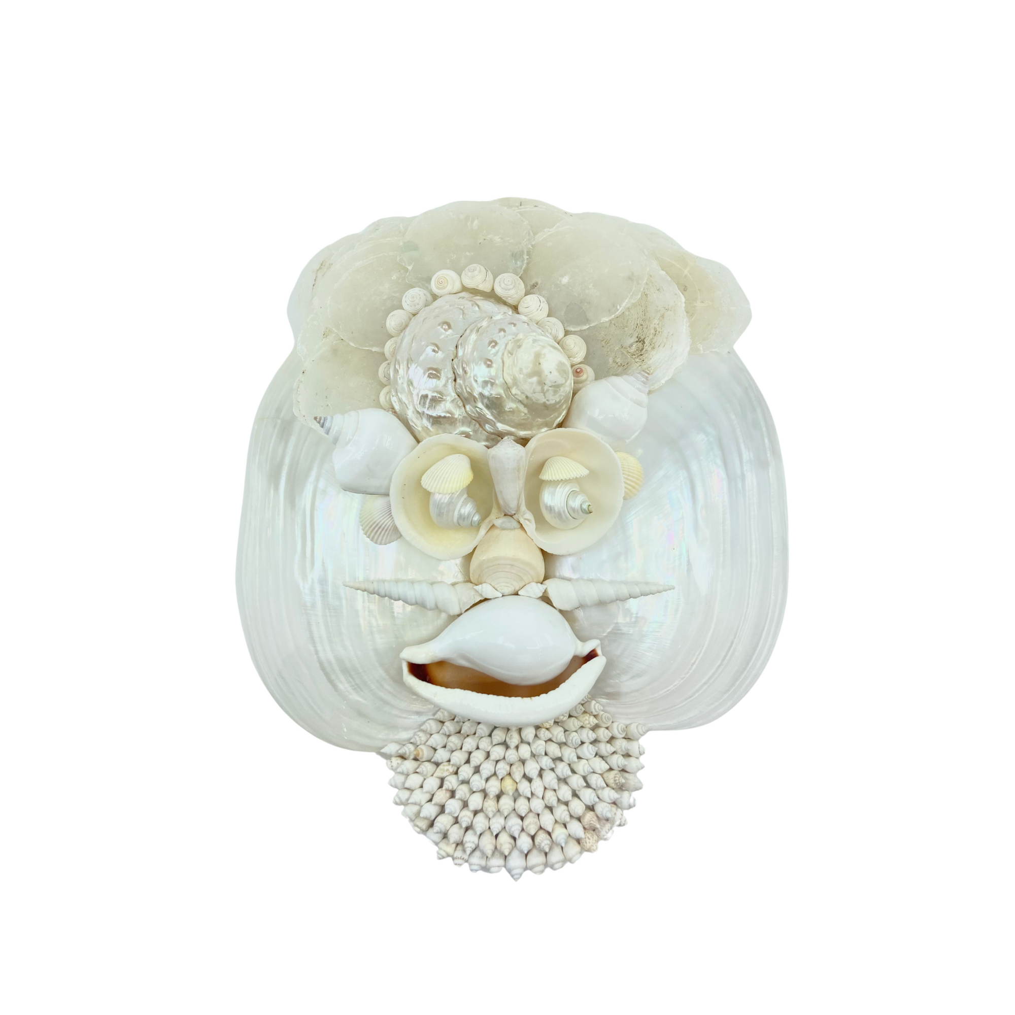 Handmade Seashell Mask, Pearly White