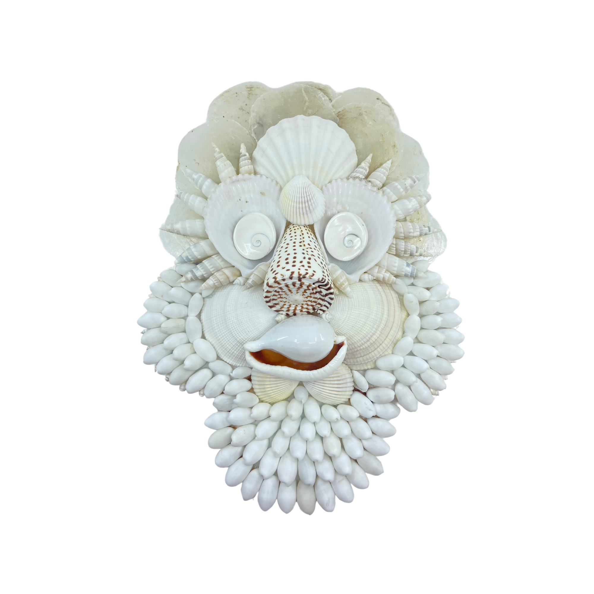 Handmade Seashell Mask, White
