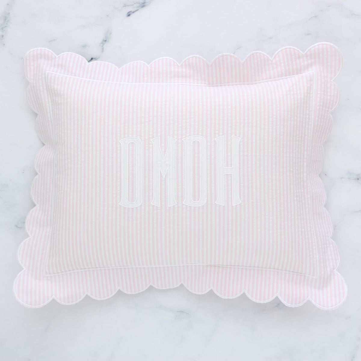 Monogram Applique Boudoir Pillow / Baby on sale Pillow / Sham