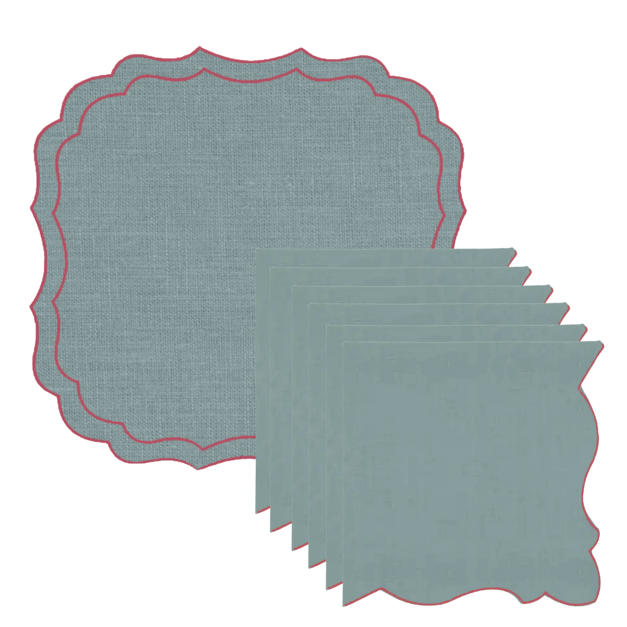 Placemats and Napkins, Solesmes & Cassis Set of 6