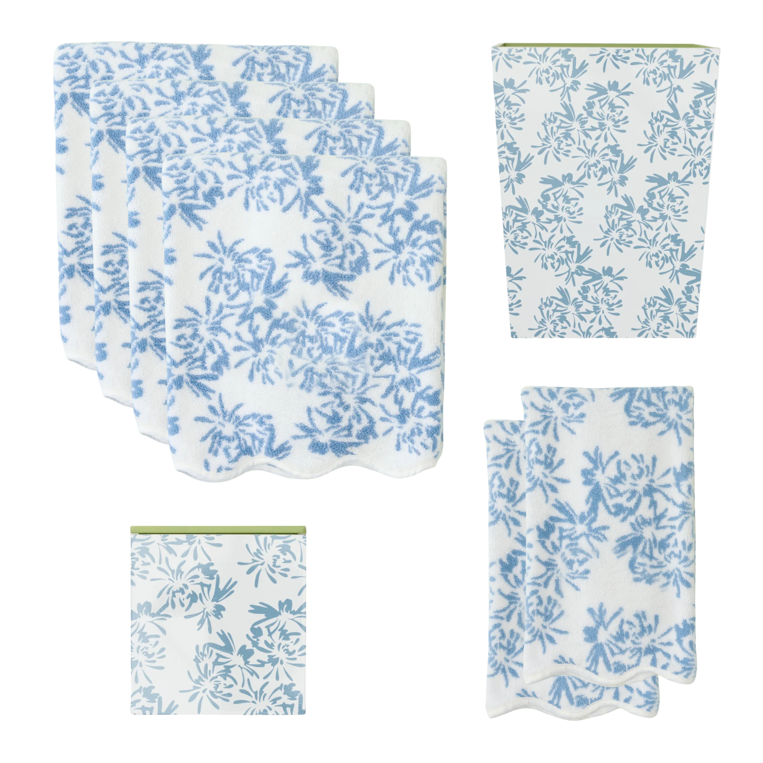 Cornflower Blue Bath Bundle, 8 pc set