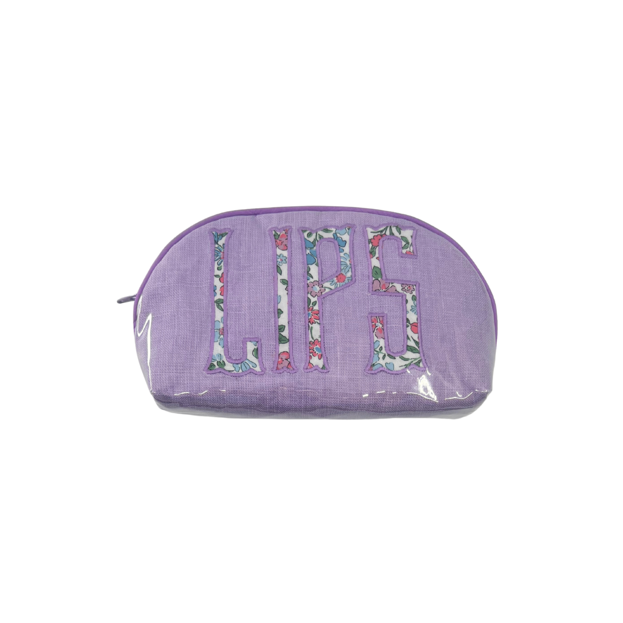 Lavender Linen Cosmetic Case with Liberty Appliqué