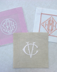 Ellis Hill Picot Trim Cocktail Napkins with Monogram