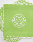Ellis Hill Picot Trim Cocktail Napkins with Monogram