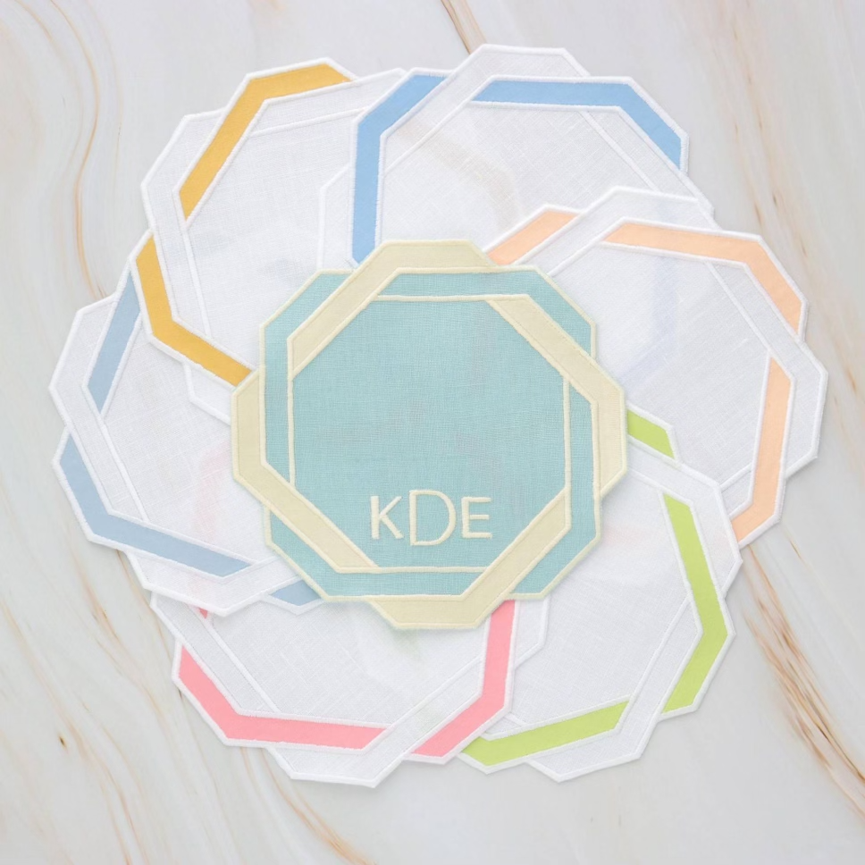 Custom Trieste Interlaced Cocktail Napkins
