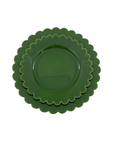 Scalloped Plate, Green