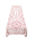 Amour Bonheur Rectangular Tablecloth, Red