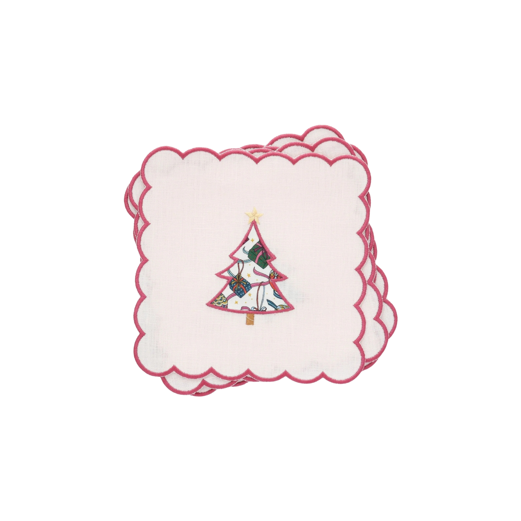 Liberty Christmas Tree Cocktail Napkins, Set of 4