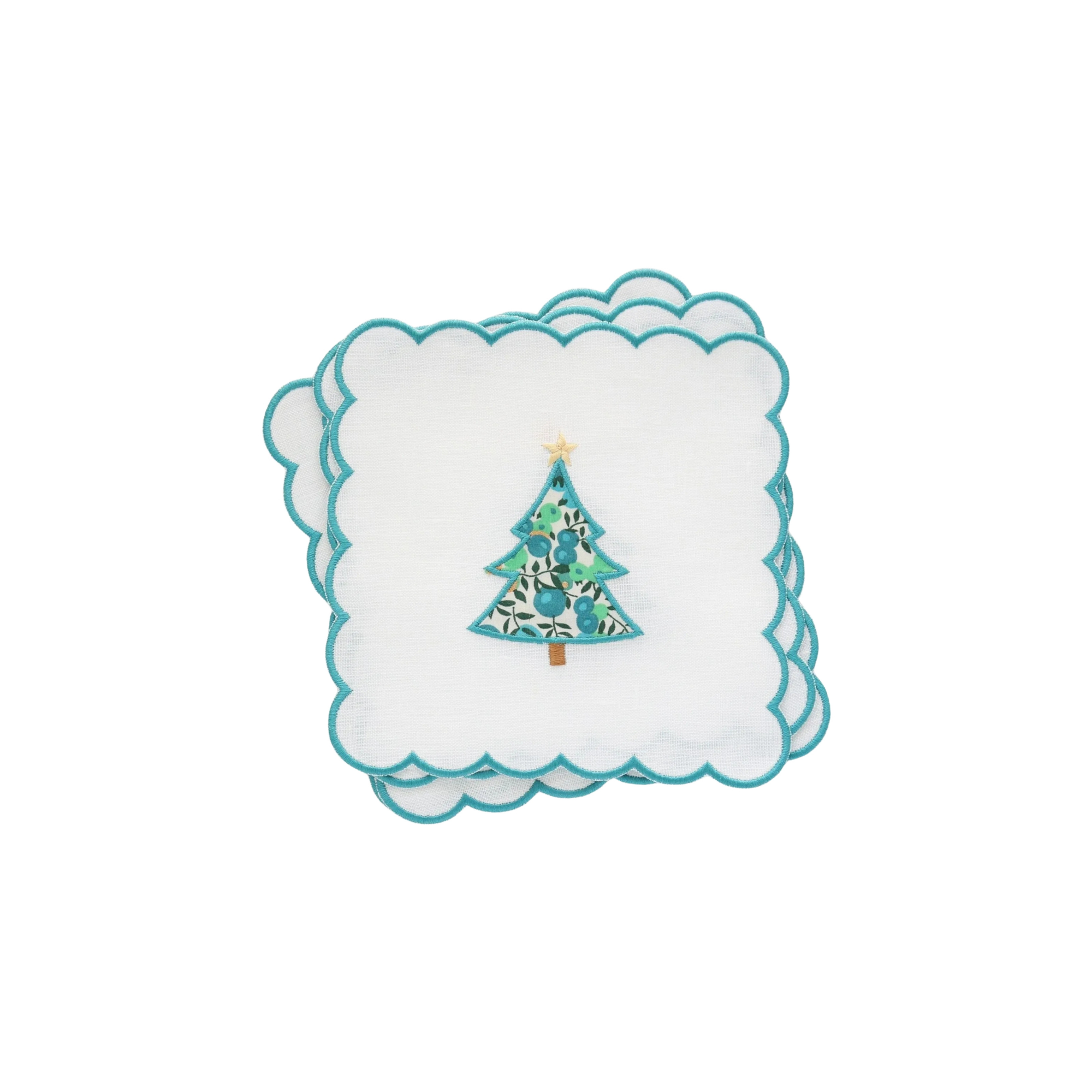 Liberty Christmas Tree Cocktail Napkins, Set of 4