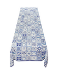 Azulejos Tile Rectangular Tablecloth, Blue