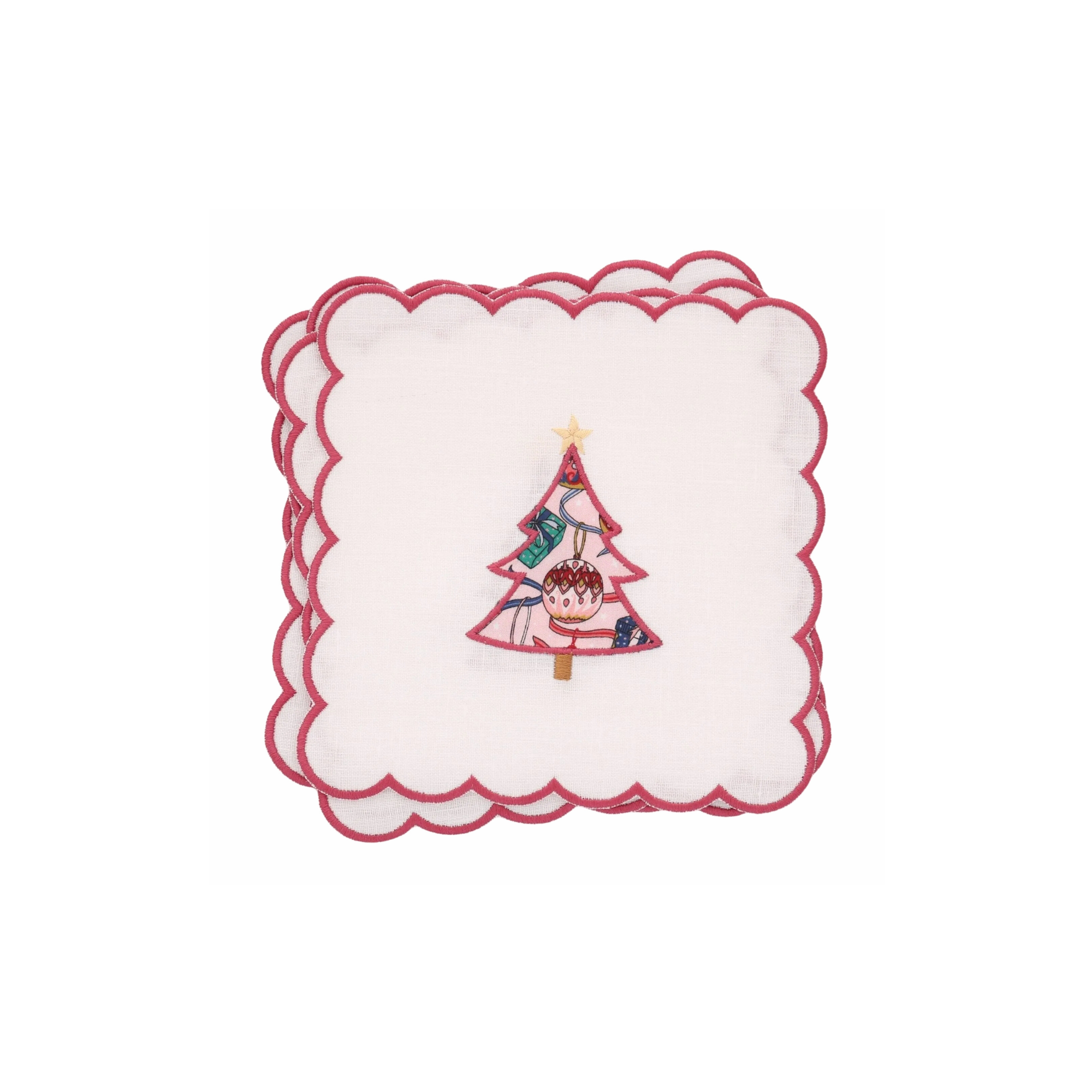 Liberty Christmas Tree Cocktail Napkins, Set of 4