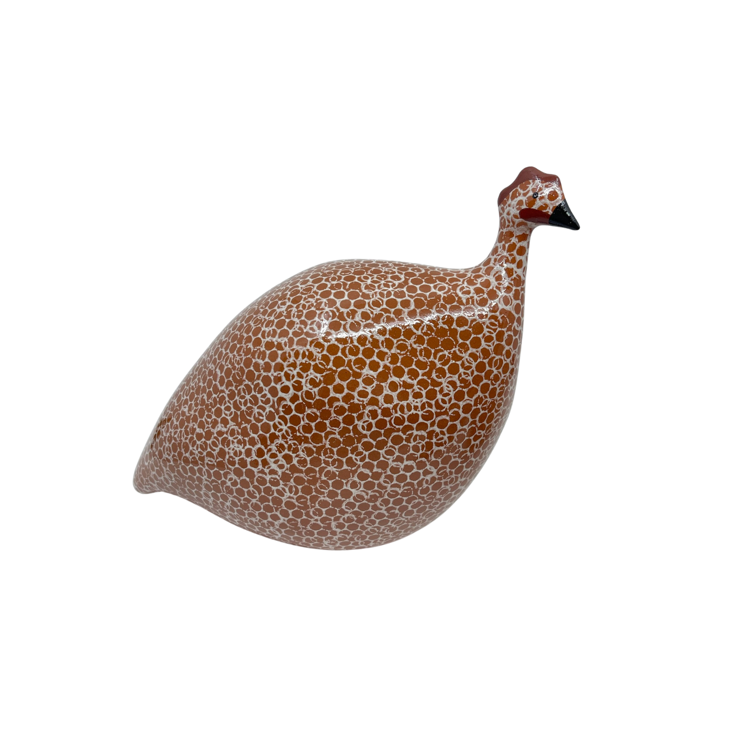 Guinea Fowl, White Spotted Red