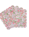 Linen Scalloped Cocktail Napkins, Set of 6