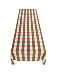 Gingham Rectangular Tablecloth, Rose & Avocado