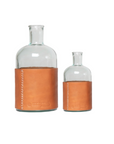 Leather Wrapped Glass Carafe