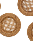 Honey Rattan Chargers