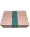 Platinum Leather Jewelry Box, Custom BiColor