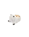 Ceramic Frog Candleholder - White