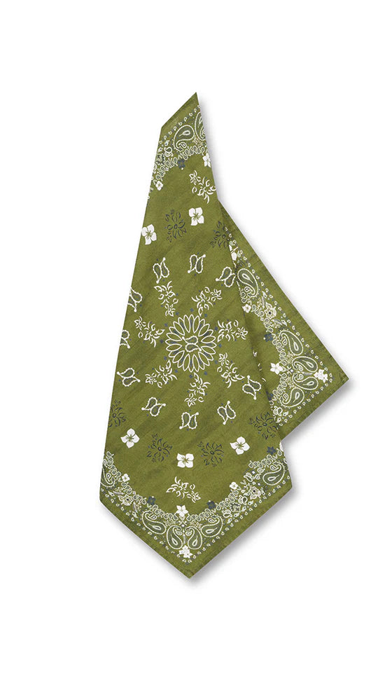 Green Bandana Dinner Napkin, Set of 4