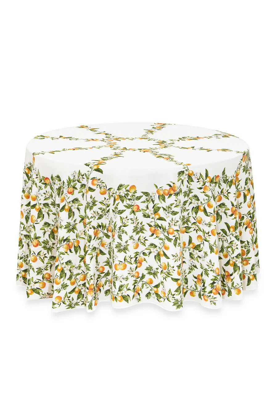 Round L'Oranges Tablecloth
