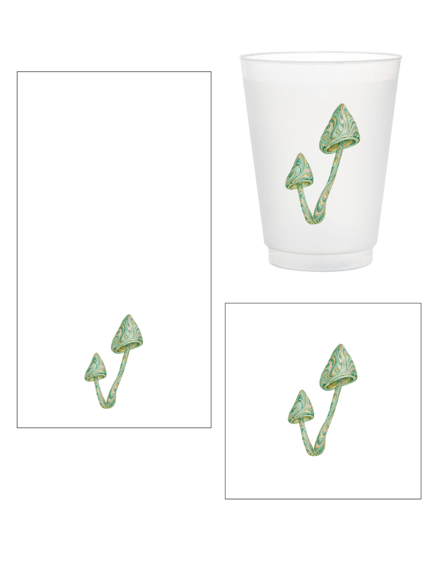 Mushroom Cups &amp; Napkins