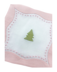 Pink & Green Tree Holiday Cocktail Napkin, Set of Four