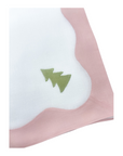 Pink & Green Tree Holiday Dinner Napkin, Set of Four