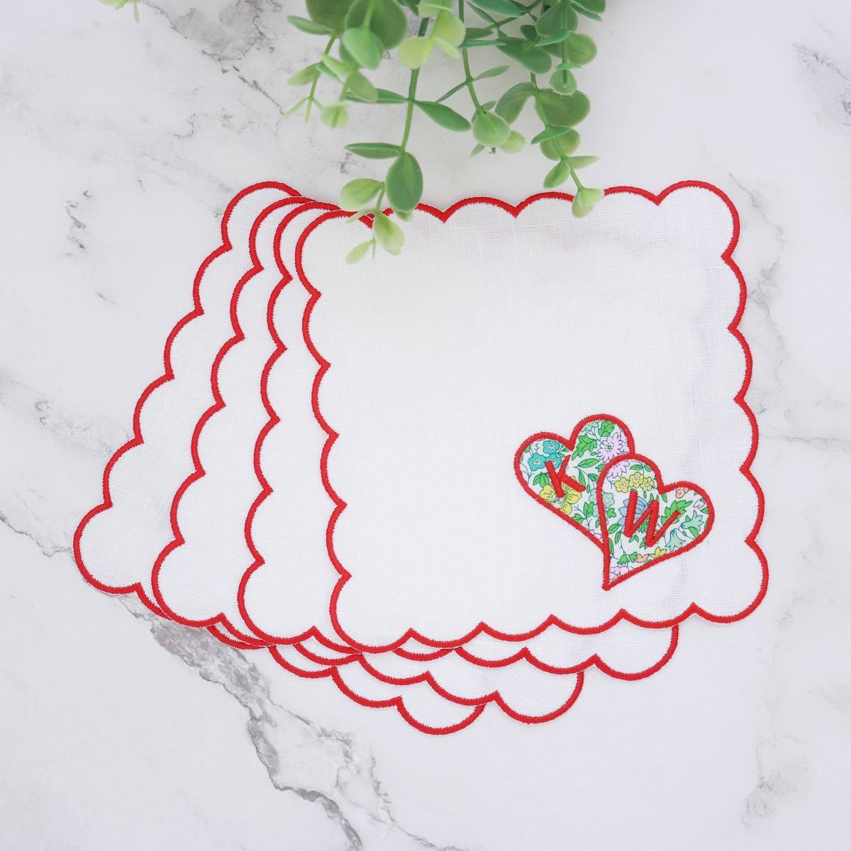 Custom Liberty Heart Cocktail Napkins