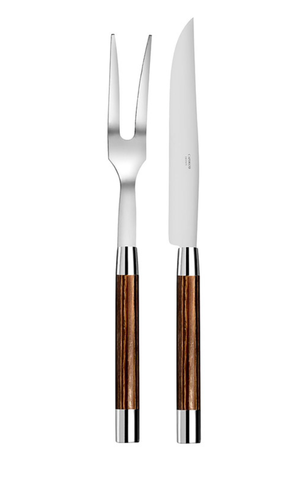 Carving Set, Conty Wood, 24K Gold