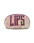 Orange Star Liberty Cosmetic Case with Berry Appliqué