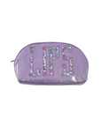 Lavender Linen Cosmetic Case with Liberty Appliqué