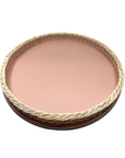 Orsay Leather & Rattan Round Tray