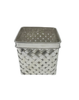 Woven Metal Square Basket, Medium