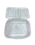 Clarabelle Cosmetic Case with White Appliqué