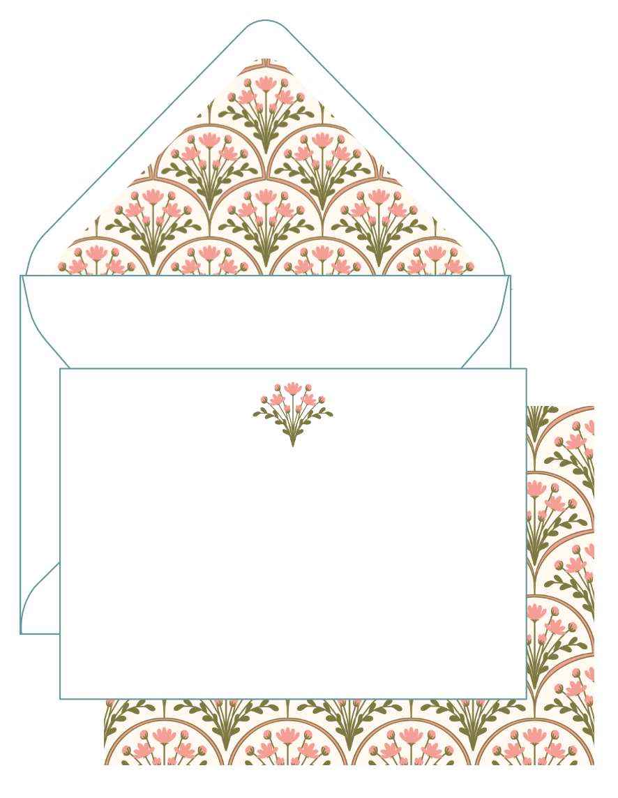 Floral Stationery, Set of 20
