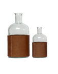 Leather Wrapped Glass Carafe