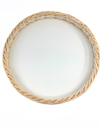 Orsay Leather & Rattan Round Tray
