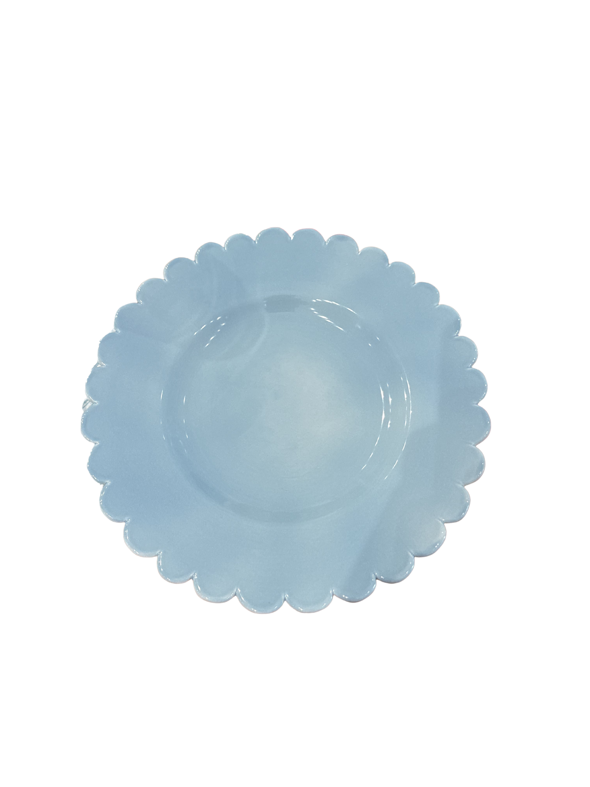 Scalloped Plate, Blue