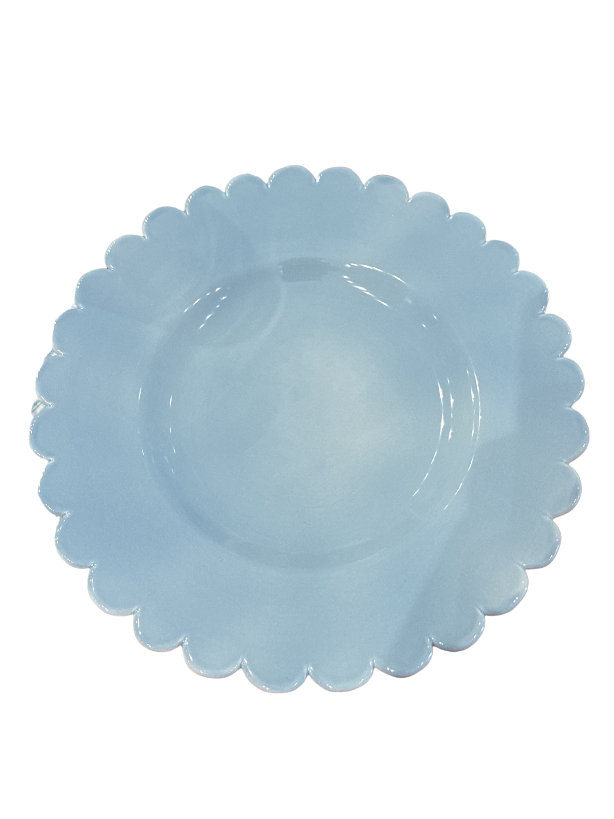 Scalloped Plate, Blue