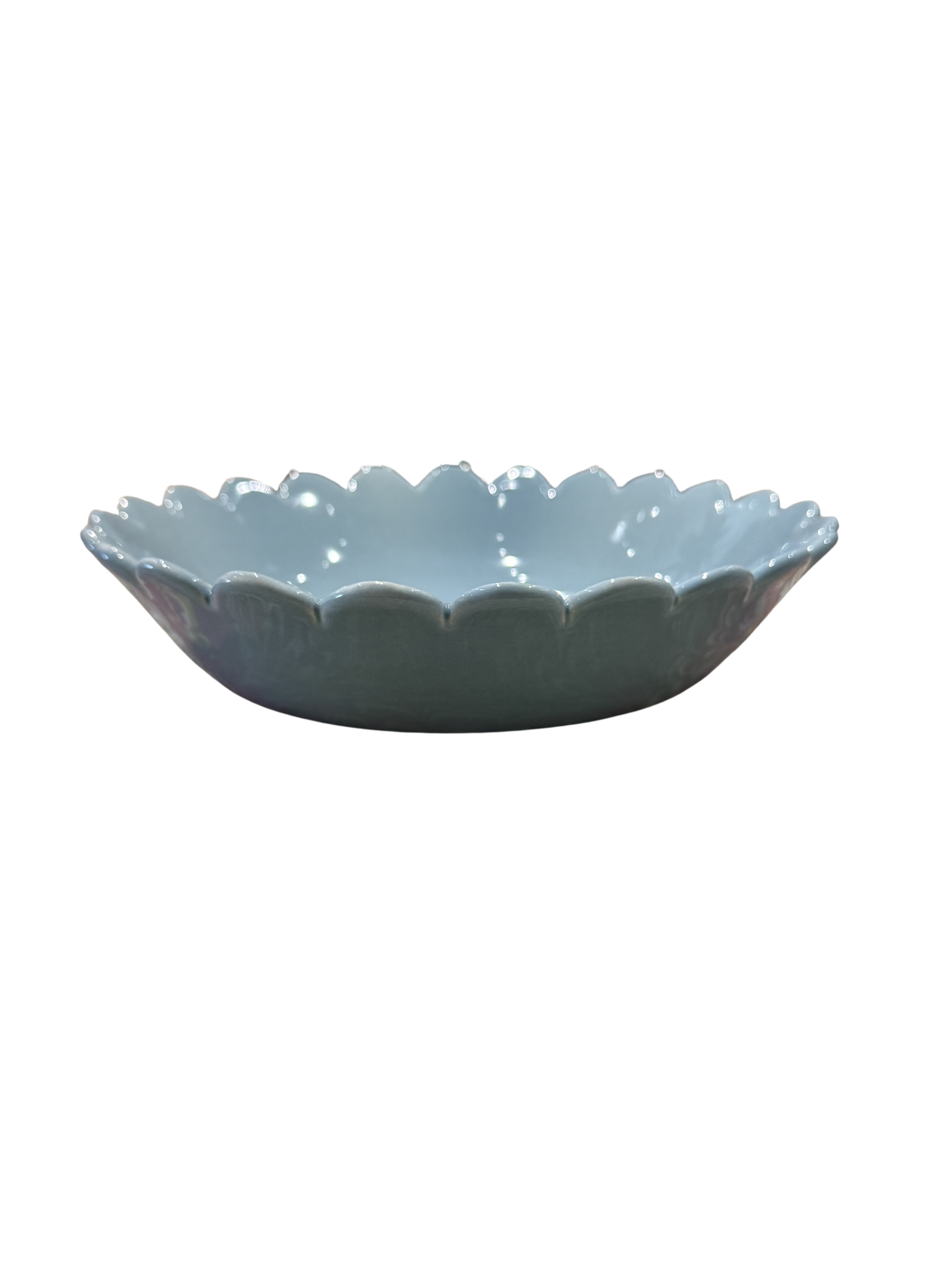 Scalloped Plate, Blue