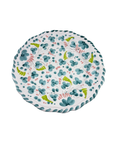 Floral Plate, Teal/Lime