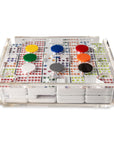 Mexican Train Dominoes Set, Clear