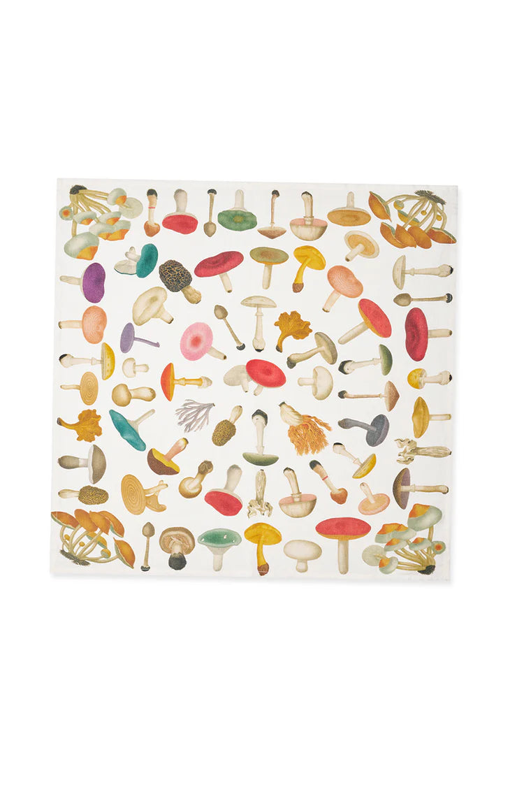 White Funghi Dinner Napkin, Set of 4
