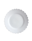 Scalloped Plate, White