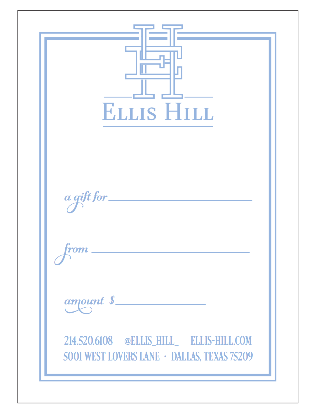 Ellis Hill Gift Card