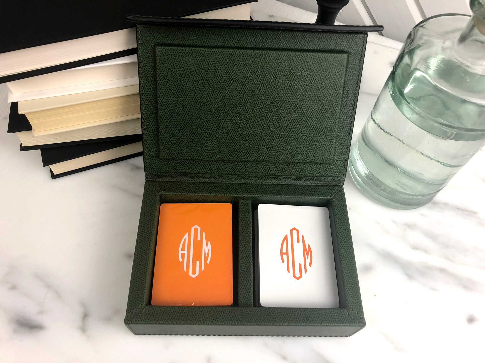 Leather Playing Card Case, Custom Order