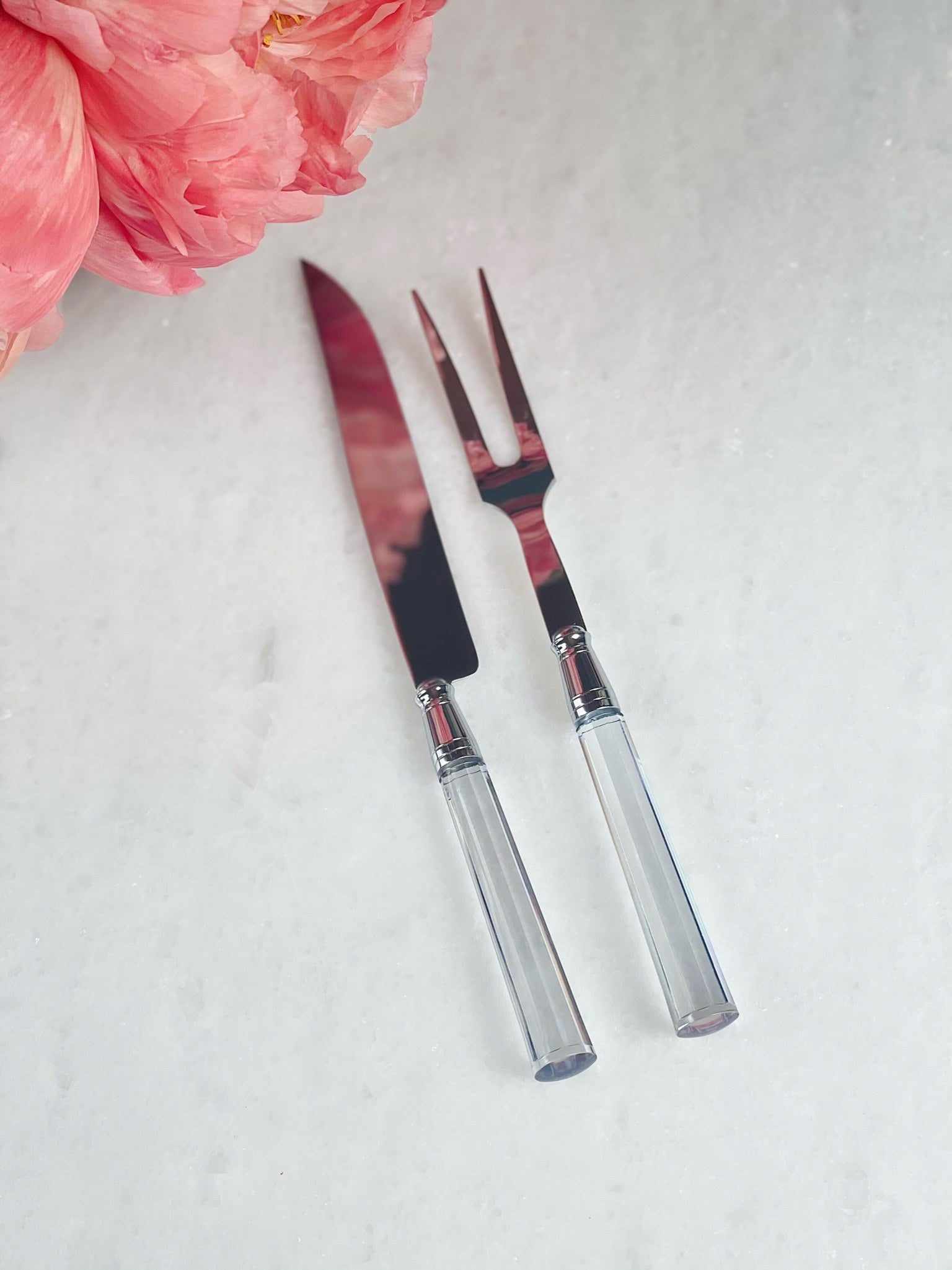 Doric Lucite Carving Set